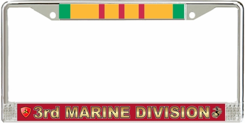 3rd Marine Division Vietnam Veteran License Plate Frame