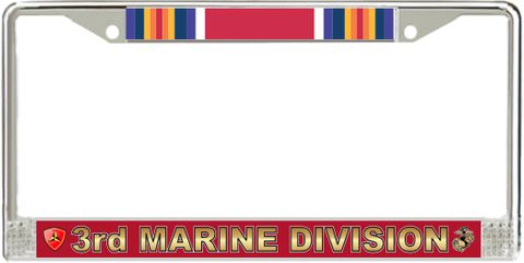 3rd Marine Division WW2 Veteran License Plate Frame