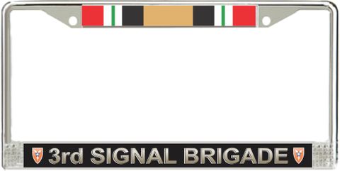 3rd Signal Brigade Iraq Veteran License Plate Frame