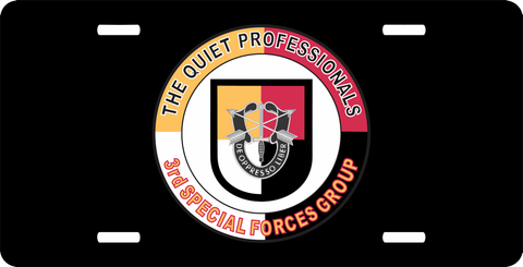 3rd Special Forces Group Quiet Professionals License Plate