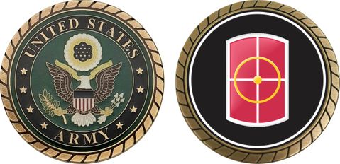 U.S. Army 420th Engineer Brigade Patch Challenge Coin