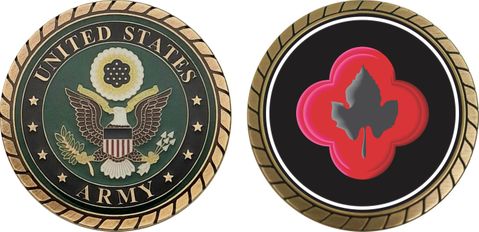 U.S. Army 43rd Infantry Brigade Patch Challenge Coin