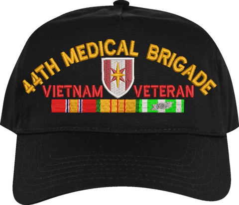 44th Medical Brigade Vietnam Veteran Embroidered Cap with Ribbons