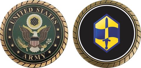 U.S. Army 460th Chemical Brigade Patch Challenge Coin