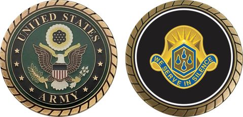 U.S. Army 464th Chemical Brigade Unit Crest Challenge Coin