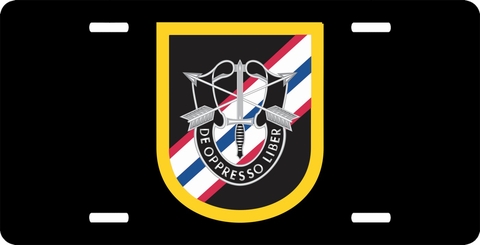 46th Special Forces Company Flash License Plate