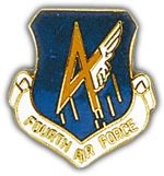 4th Air Force Shield Lapel Pin