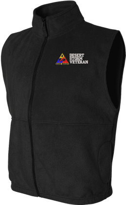 4th Armored Division Desert Storm Veteran Full-Zip Fleece Vest