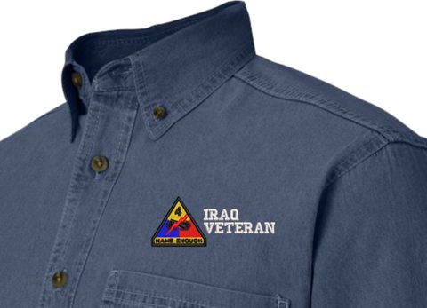 4th Armored Division Iraq Veteran Denim Shirt