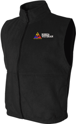 4th Armored Division Korea Veteran Full-Zip Fleece Vest
