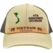 4th Armored Vietnam Veteran Leather strap mesh back Cap