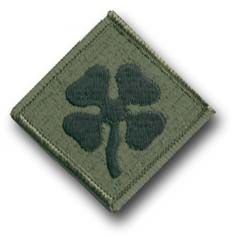 4th ARMY SUBDUED 2 7/8" MILITARY PATCH