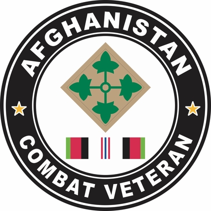 4th Infantry Afghanistan Campaign with ribbon