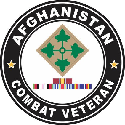 4th Infantry Afghanistan Campaign with ribbons
