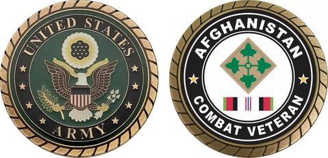 4th Infantry Division Afghanistan Combat Veteran Challenge Coin