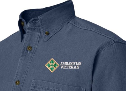 4th Infantry Division Afghanistan Veteran Denim Shirt