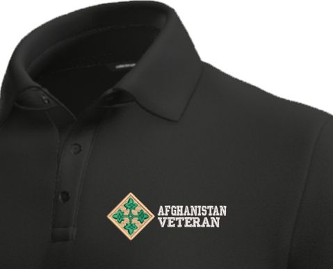 4th Infantry Division Afghanistan Veteran Moisture Wicking Polo
