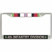 4th Infantry Division Afghanistan Veteran Service Ribbon License Plate Frame