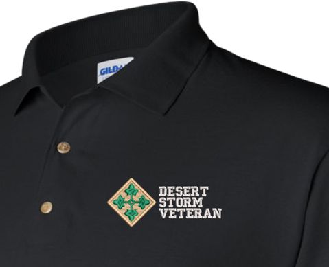4th Infantry Division Desert Storm Veteran Polo