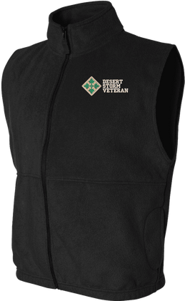 4th Infantry Division Desert Storm Veteran Full-Zip Fleece Vest