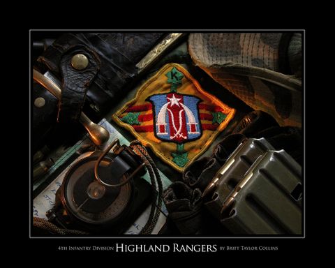 4th Infantry Division - Highland Rangers - Giclee Print