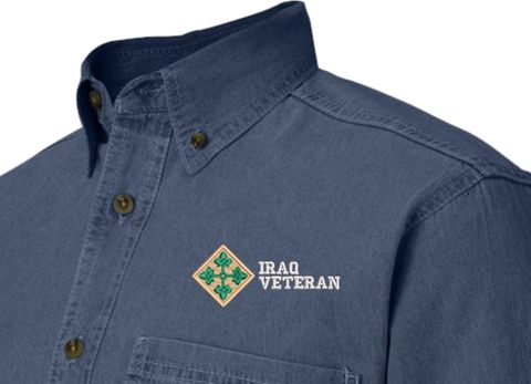 4th Infantry Division Iraq Veteran Denim Shirt
