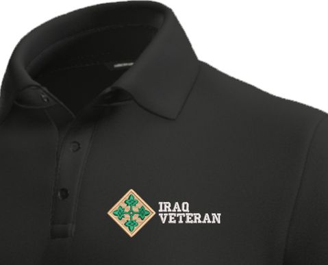 4th Infantry Division Iraq Veteran Moisture Wicking Polo