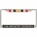 4th Infantry Division Iraq Veteran Service Ribbon License Plate Frame