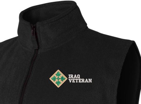 4th Infantry Division Iraq Veteran Full-Zip Fleece Vest
