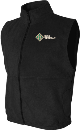 4th Infantry Division Iraq Veteran Full-Zip Fleece Vest