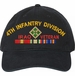 4th Infantry Division Iraq Veteran with Ribbons Unstructured Dad Cap