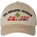 4th Infantry Division Iraq Veteran with Ribbons Unstructured Dad Cap