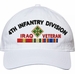 4th Infantry Division Iraq Veteran with Ribbons Unstructured Dad Cap