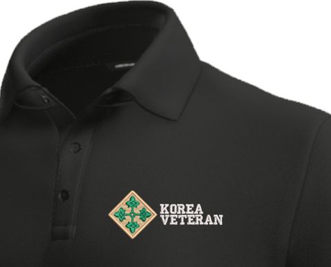 4th Infantry Division Korea Veteran Moisture Wicking Polo