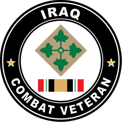 4th infantry Division Sticker Iraq Combat Veteran Operation Iraqi Freedom OIF Decal Sticker