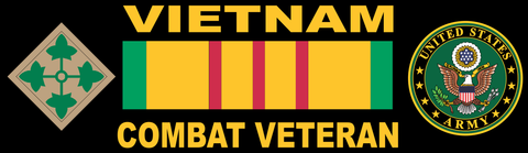 4th Infantry Division Vietnam Combat Veteran Bumper Sticker