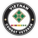 4th Infantry Division Vietnam Combat Veteran with Ribbons Decal