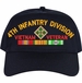 4th Infantry Division Vietnam Veteran Embroidered Cap with Ribbons