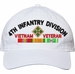 4th Infantry Division Vietnam Veteran with Ribbons Unstructured Dad Cap