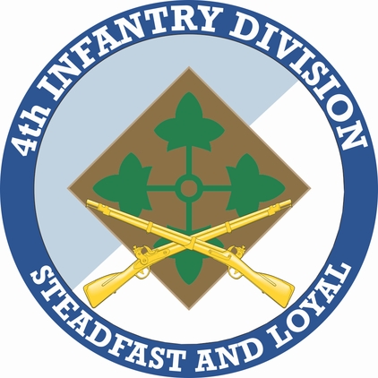 4th Infantry Division with Crossed Rifles Decal