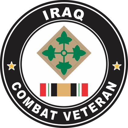 4th Infantry Division Iraq Combat Veteran Decal