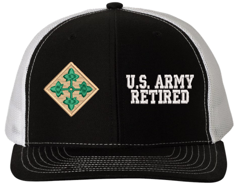 4th Infantry U.S. Army Retired Split Cap