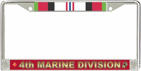 4th Marine Division Afghanistan Veteran License Plate Frame