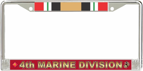 4th Marine Division Iraq Veteran License Plate Frame