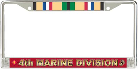 4th Marine Division Gulf War Veteran License Plate Frame