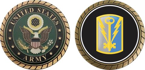 U.S. Army 501st Military Intelligence Brigade Patch Challenge Coin