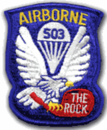 503RD A/B INFANTRY REGIMENT 3" MILITARY PATCH