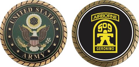U.S. Army 509th Geronimo Airborne Challenge Coin