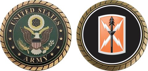 U.S. Army 516th Signal Brigade Patch Challenge Coin