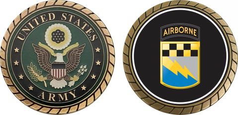 U.S. Army 525th Military Intelligence Brigade Airborne Challenge Coin